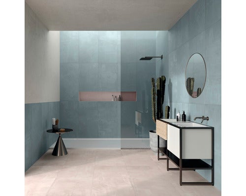 Wand- und Bodenfliese Paint blue 60x120cm rektifiziert
