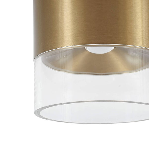 Lindby LED Deckenleuchte Dalila (Modern) in Gold / Messing aus Aluminium (1 flammig, ) - Lampe Deckenlampe Wohnzimmerleuchte