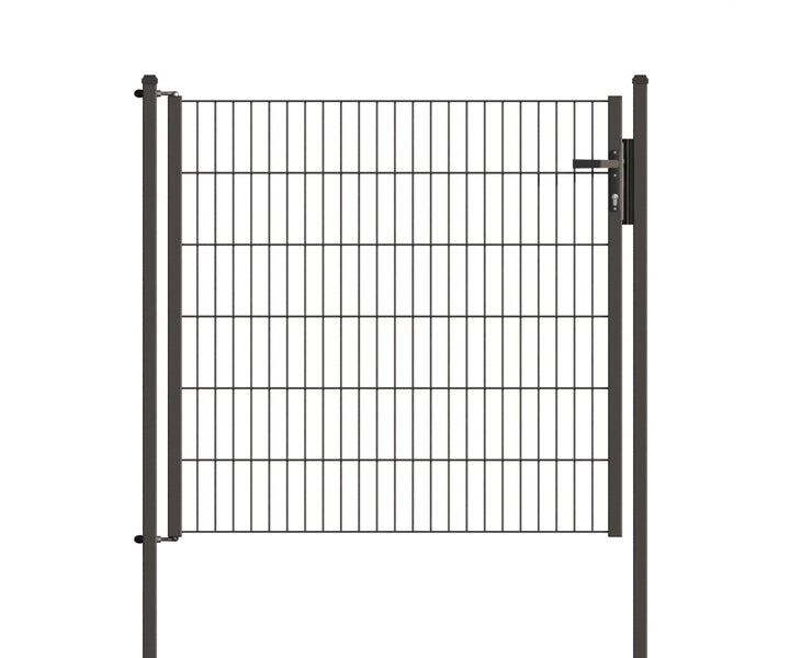 Gartentor aus Doppelstabmatten mit Griff und Schloss