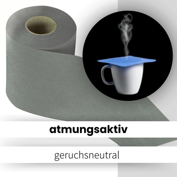 Sensalux Tischläufer, Länge: 25m, stoffähnliches Vlies, Breite: 15cm, Grau