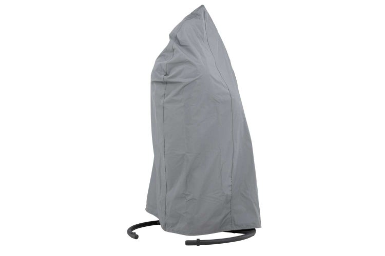 Graue Schutzhülle für Hängesessel aus strapazierfähigem Gewebe.