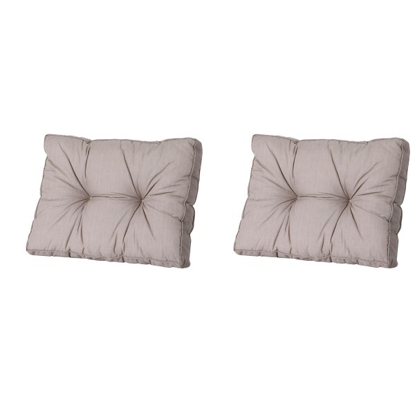 Florance Rückenkissen Basic taupe - Ca. 43x60 cm - 2er-Set