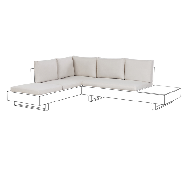 Outdoor Kissenbezug Set LANCIANO Cremeweiß