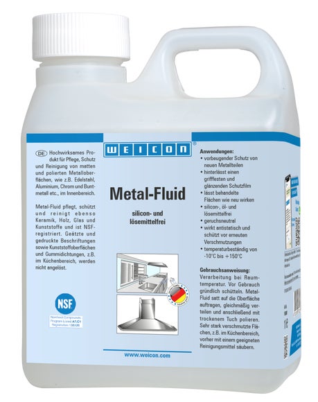 WEICON Metal-Fluid | lösemittelfreie Pflege- und Schutzemulsion für Metalle | 1 L | weiß, milchig