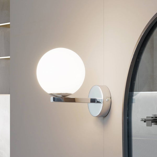 Lucande Wandleuchte, Wandlampe Bad Bidolo (spritzwassergeschützt in Chrom aus Metall (1 flammig G9) - Wandleuchten Spiegelleuchte Badezimmer Wandbeleuchtung Badezimmerleuchte