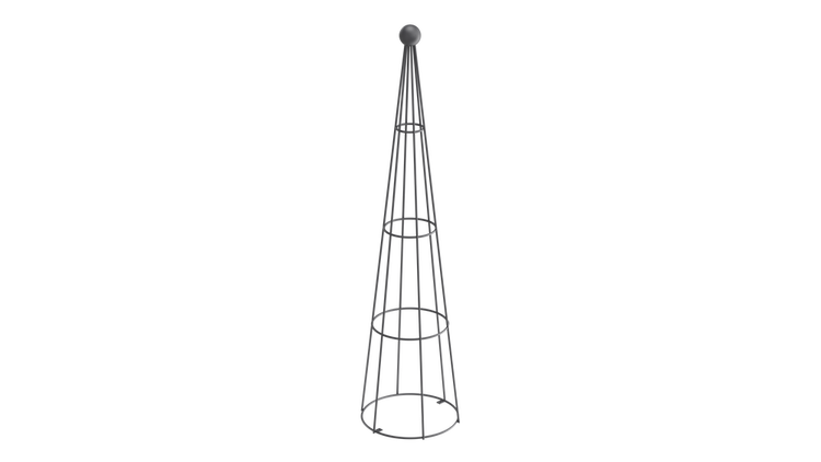 Obelsik Enna aus massiven Rundstahl 34 x 160 cm pulverbeschichtet anthrazit