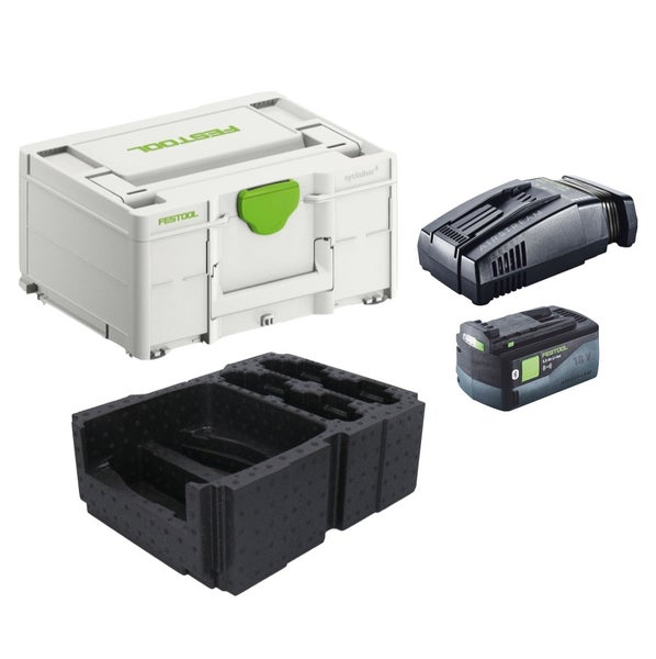 Festool Energie Set 1x BP 18 Li 5,0 ASI EU Akkupack 18 V 5,0 Ah ( 577660 ) + SCA 16 Schnellladegerät 10,8 V - 18 V ( 576953 ) + Systainer