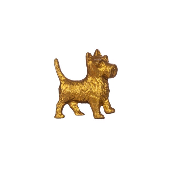 Goldener Terrier Schubladenknopf - Sass & Belle