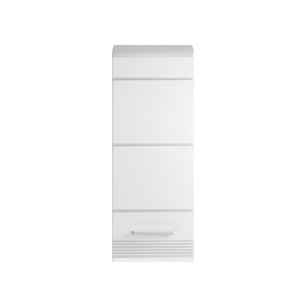 Linus Badschrank wandhängend 1 Tür Hochglanz weiß,weiß. 30 X 23 X 77 cm