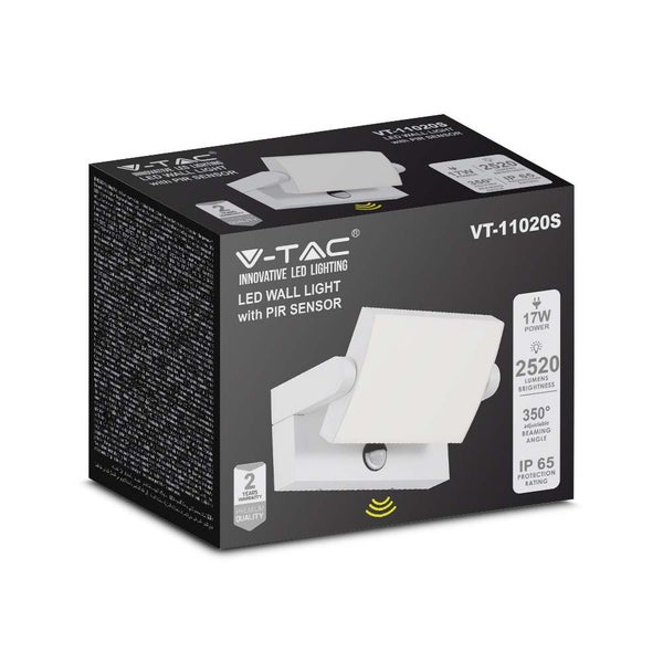 Verpackung einer V-Tac LED-Wandleuchte mit PIR-Sensor