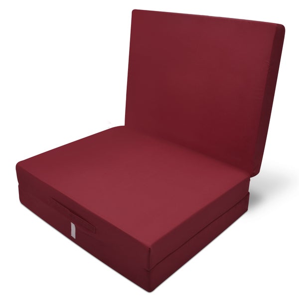 Beautissu Campix Klappmatratze 195x80x10cm Dunkelrot