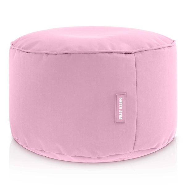 Green Bean Sitzsack-Hocker 45x25cm mit EPS-Perlen Füllung - Fußhocker Fußkissen Sitz-Pouf für Sitzsäcke - Bodenkissen für Kinder und Erwachsene - Fußablage Sitzkissen Sitzhocker Rosa