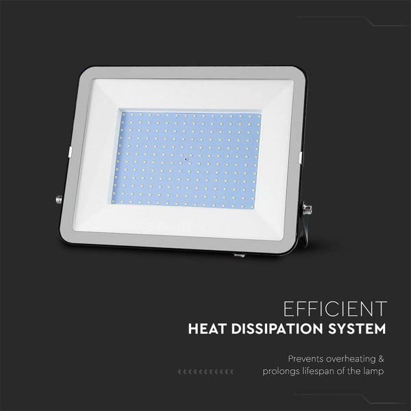 V-TAC VT-44200-B - Schwarze LED-Flutlichter - Samsung - IP65 - 200W - 17540 Lumen - 4000K - 5 Jahre