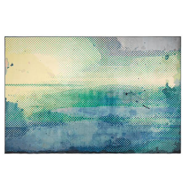 Teppich blau-grün 140 x 200 cm SUSUZ