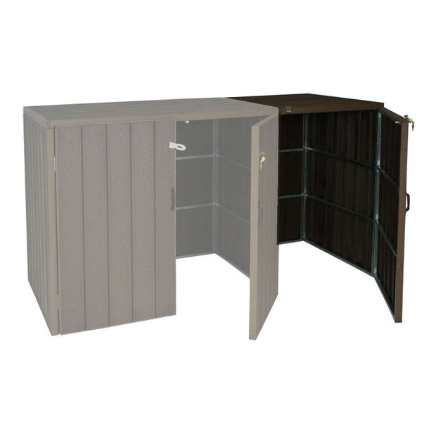 Zwei geöffnete Geräteschränke aus Metall