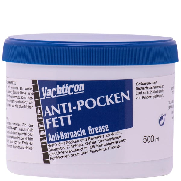 Yachticon Anti-Pocken Fett 500 Milliliter Dose zur Vorbeugung von Bewuchs an Bootsunterwasserteilen