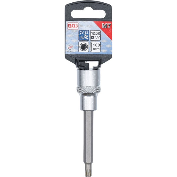 BGS technic Logo M7 Innenvielzahn-Bit mit 12,5 mm Antrieb und 100 mm Länge