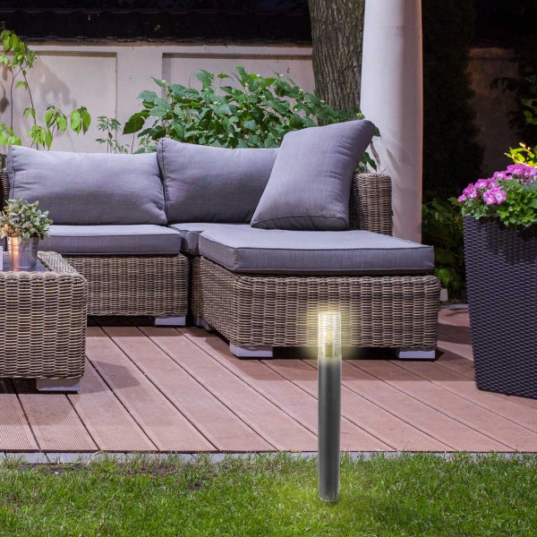 Wegeleuchte Gartenleuchte Ibbara 80 cm dunkelgrau E27 IP44 11040