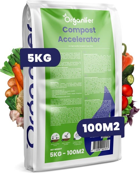 Organifer Kompostbeschleuniger Sack, 5 Kilogramm, geeignet für 100 Quadratmeter