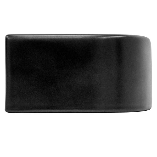ML-Design Waschbecken Keramik Schwarz 33,5x25,5x13 cm, klein, Hahnloch rechts, Abgerundete Aufsatzwaschbecken, Moderne Waschtisch Waschschale mit Überlauf, Waschplatz Handwaschbecken, für Badezimmer