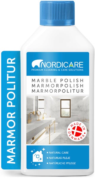 Nordicare Marmorpolitur [500ml] zur Pflege von Natur- und Kunststein I Marmor Politur Reinigung, Marmor Pflegemittel I Marmor Reiniger, Marmorpflege, Marmorreinigungsmittel