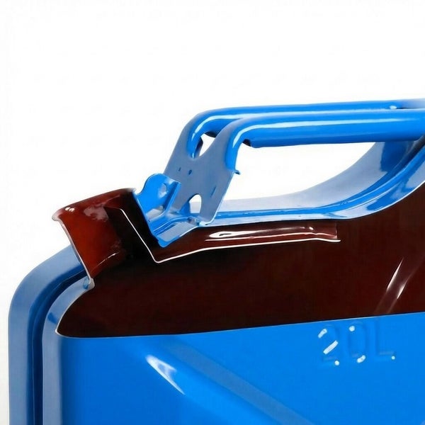 Detailansicht eines 20 Liter Metallkanisters mit Tragegriff