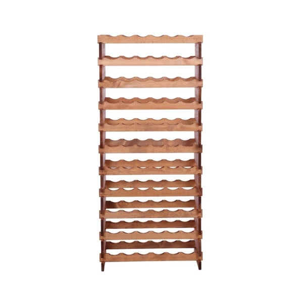 Weinregal VINOTECA FLEX PRO HxBxT 149x65x28cm 66 Flaschen auf 11 Ebenen Massives Kiefernholz Braun geölt