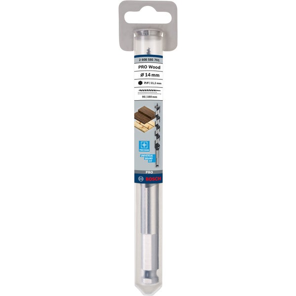 Bosch PRO Wood Holzschlangenbohrer 14 x 95 x 160 mm - 2608585701