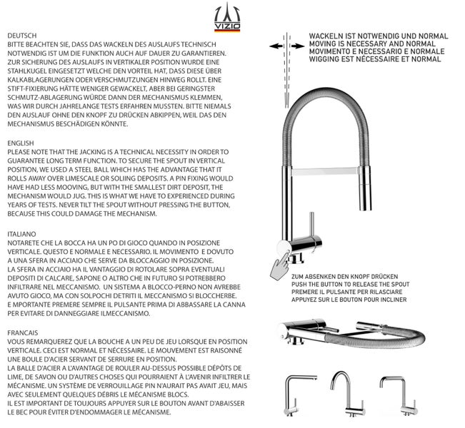 Wasserhahn Vorfenster Küchenarmatur, Umklappbar 6 CM, mit 360° schwenkbarem L-Auslauf, Verchromt