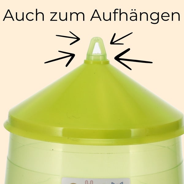 Detailaufnahme einer Vorrichtung zum Aufhängen.