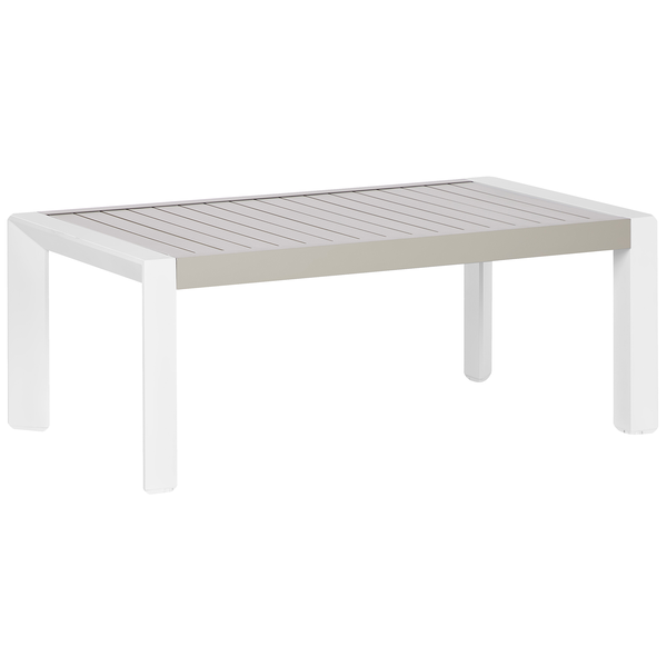 Gartentisch CASTELLA 120 cm 70 cm Metall Taupe