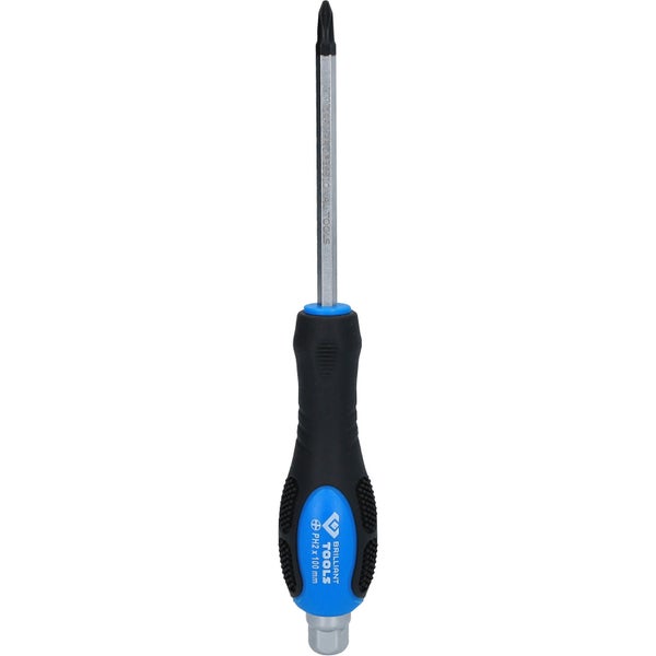 BRILLIANT TOOLS Schraubendreher Kreuzschlitz mit Schlagkappe PH2 - BT034810