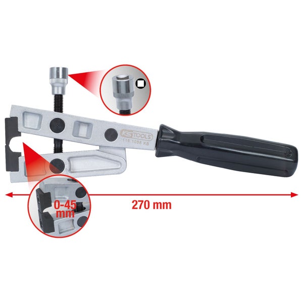 KS TOOLS Schlauchklemmenzange für Drehmomentanzug 270 mm - 115.1056