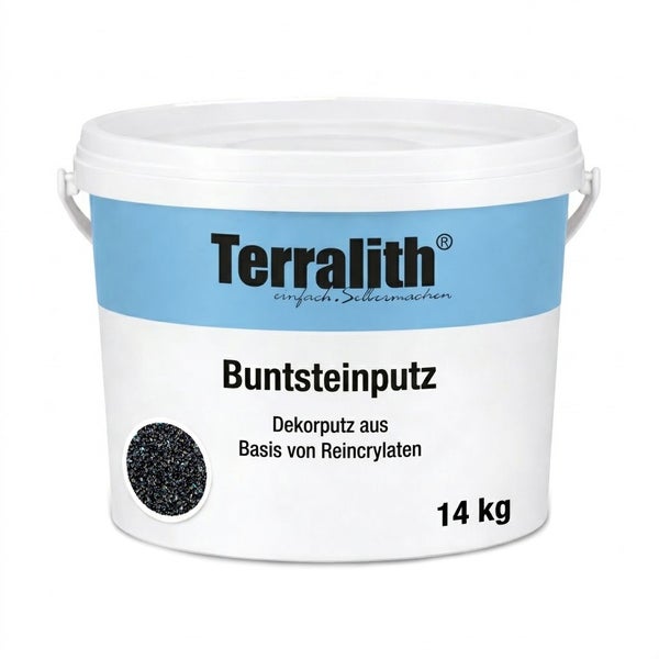 Terralith Buntsteinputz 14 Kilogramm, Dekorputz auf Reinacrylatbasis.