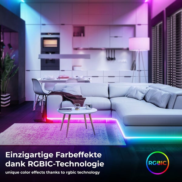 LED Streifen 5 m - smart, dimmbar, USB, Farbwechsel, Magic RGB