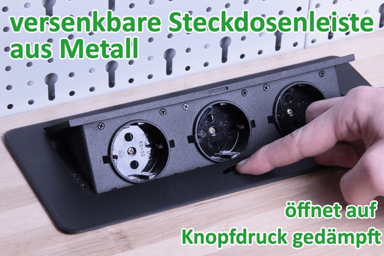 Ondis24 Werkstatt Set Bernd 160 cm Sitzraum LED Steckdosenleiste, Werkstatteinrichtung, Werkbank