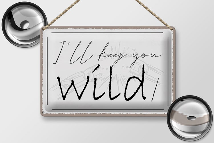 Blechschild Spruch 30x20cm I`ll keep you wild