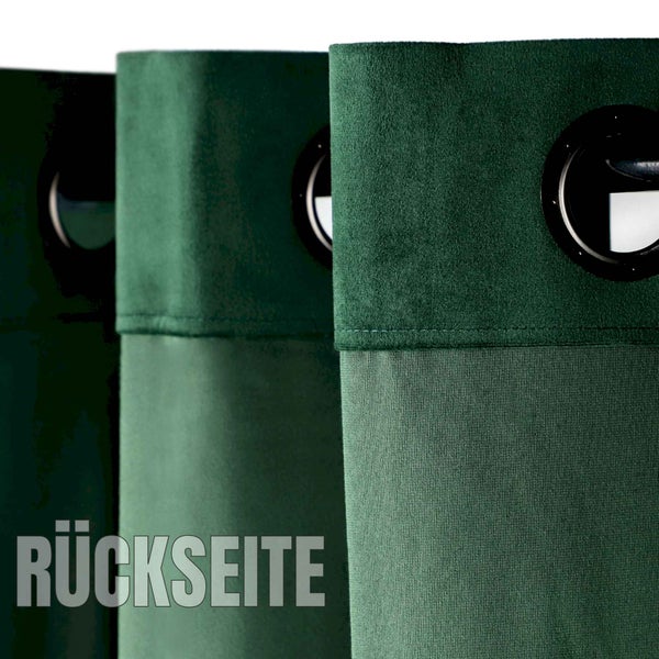 Rückseite von Gardinen mit Ösenaufhängung