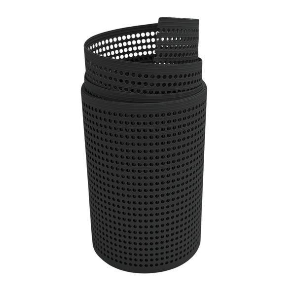 Schwarzes Drainagerohr aus Kunststoff mit Perforation