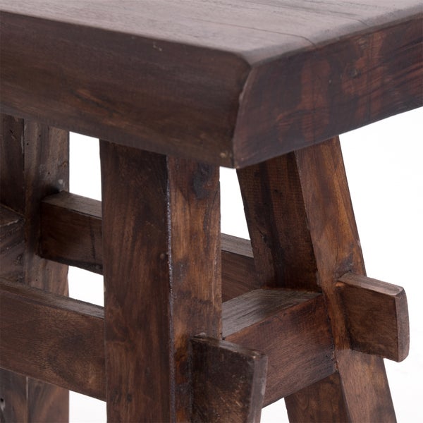 Hocker VINTAGE 40 Massivholz 03 dunkelbraun