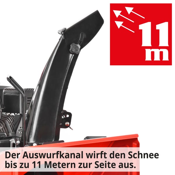 Schneefang mit Auswurfweite bis zu 11 Meter