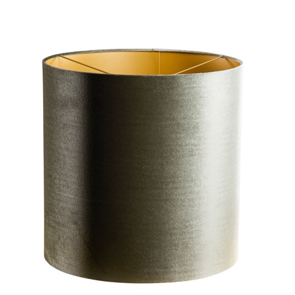 Samtlampenschirm grün mit goldener Innenseite 40/40/40