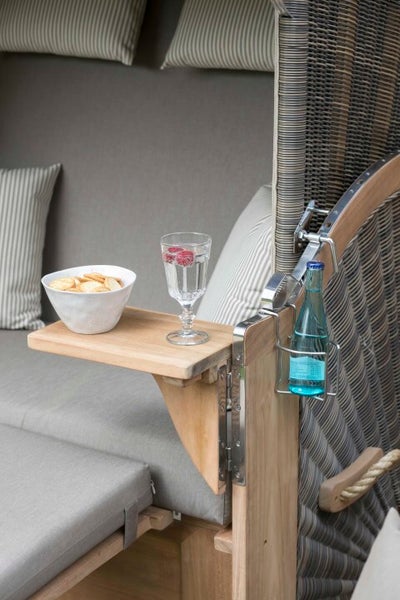 Strandkorb Nordstrand Teak PE grey Dessin 586