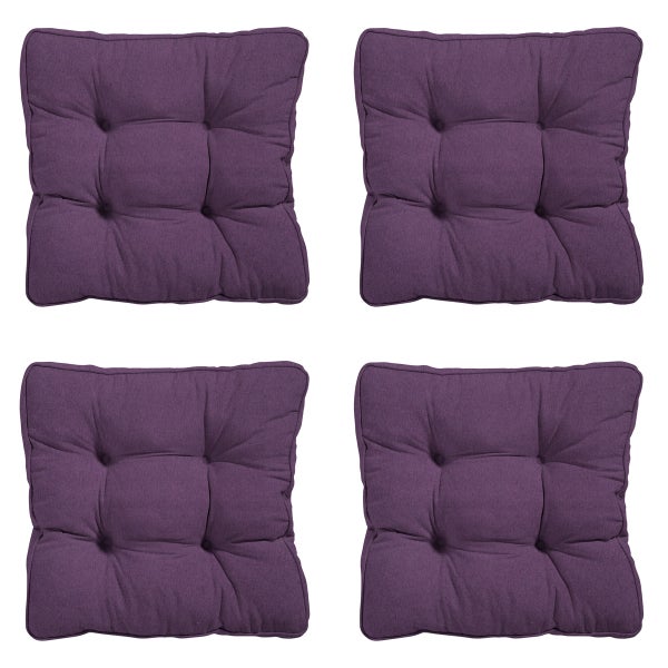 Sitzkissen Florance Panama lila - Ca. 47x47 cm - 4er-Set