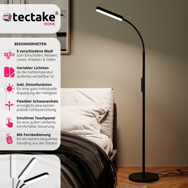 Stehlampe tectake Prisma 5 Lichtmodi, LED, 12 W 22 x 176 cm