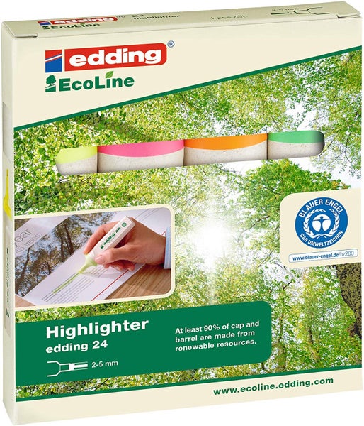 Edding Textmarker EcoLine 24 Highlighter 4er Set