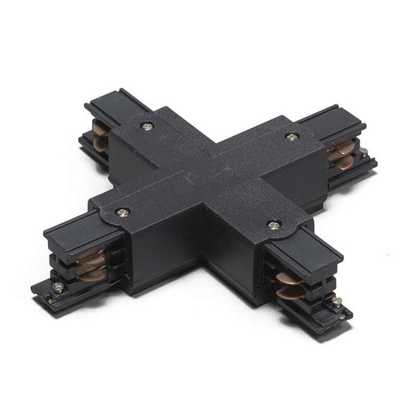 X-Verbinder für 3-Phasen-Schiene Schwarz - 3-Phasen