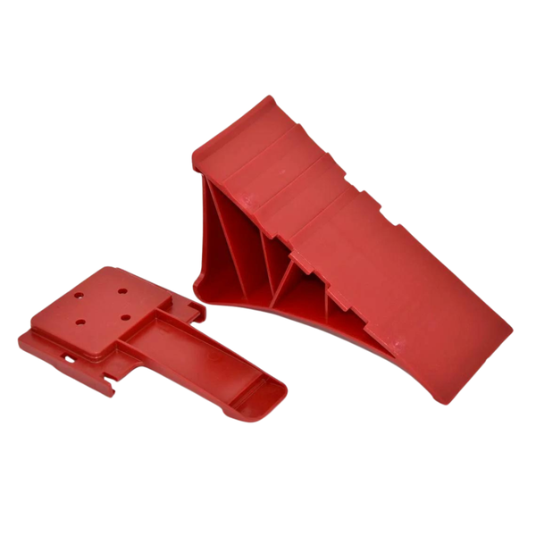 2 Stk. Tripus Bremskeil Unterlegkeil rot mit Halter