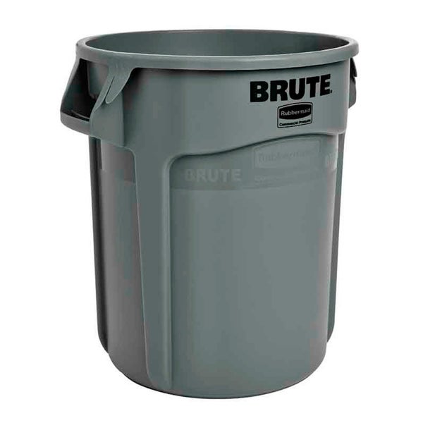 PROREGAL Rubbermaid Brute Runde Mehrzwecktonne Mit Belüftungskanälen 75,7 Liter HxØ 58,1 x 49,5 cm Aus Widerstandsfähigem Kunststoff Grau