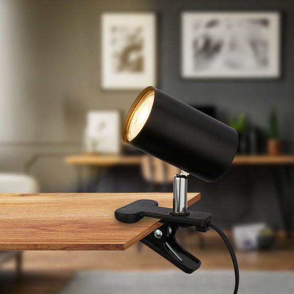 Schreibtischlampe Leselampe Klemmleuchte Schwenkbar Kabelschalter GU10